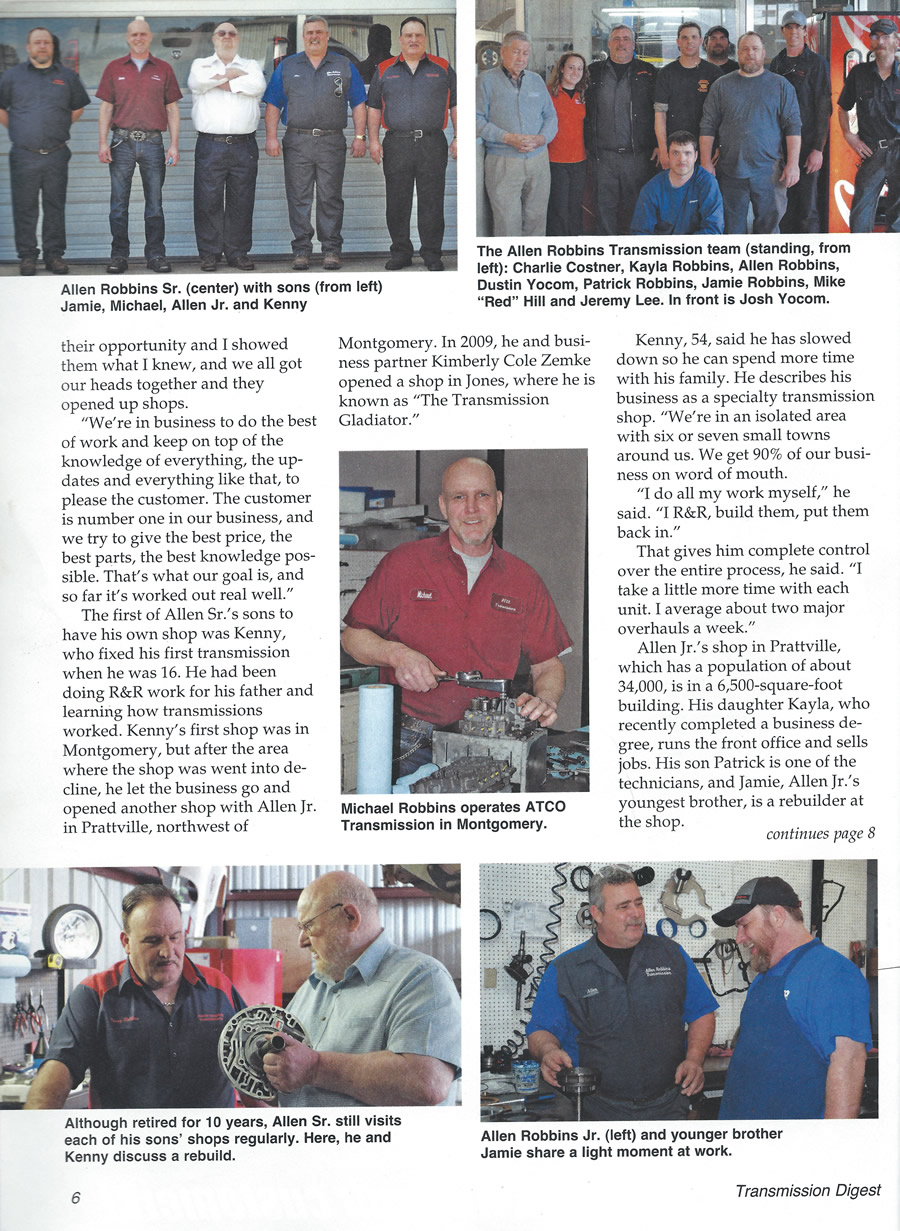 article - allen robbins transmission